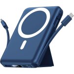 Power bank 10 000 mah banque d'alimentation magntique 22, 5 w pd charge rapide avec usb - c, cble d'clairag ...