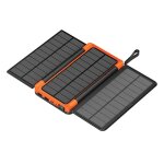 Powerbank alya solaire 20000 mah avec lampe micro usb / usb - c / lightning noir