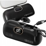 Powerbank mini usb - c noir - 5000mah batterie externe charge rapide mit technologie pass - through - ...