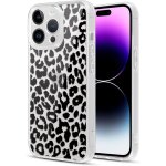 Ppdaz - transparente coque pour iphone 16 pro max, aesthetic lopard motif etui filles femmes cover, ...