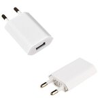 Prise chargeur secteur usb - blanc