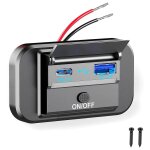 Prise de chargeur de voiture pour touristes, charge rapide, adaptateur de panneau de sortie marche / ...