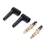 Prise jack 3. 5mm 4 p�les 90 m�le a angle droit, 2 pi�ces, connecteur a souder audio pour r�paration ...