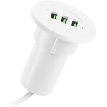 Prise usb encastrable, hub de bureau usb 3 ports, prise usb 3, 1 a, chargeur usb c, hub usb accessoire ...