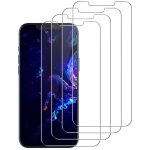Protecteur d'�cran iphone 12 pro, [pack de 4] iphone 12 pro film tremp� [couverture maximale] [[cadre ...