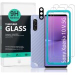 Protecteur d'cran pour sony xperia 10 v 5g(6. 1 ), avec 2 pices en verre tremp, 1 protection d'objectif ...