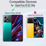 Protecteur d'�cran pour xiaomi poco x5 5g(6. 67 ), avec 2 pi�ces en verre tremp�, 1 protection d'objectif ...