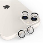 Protection cam�ra contour aluminium argent pour iphone 12