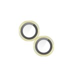 Protection cam�ra contour aluminium jaune pour iphone 15 plus