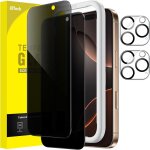 Protection d'cran anti - espion pour iphone 16 pro max 6, 9 pouces avec protecteur d'objectif camra, ...