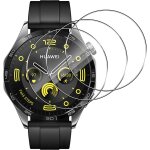 Protection ecran pour huawei watch gt 4 46mm, 3 pi�ces 9h duret� hd verre tremp� protecteur film, sans ...