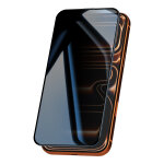 Protection ecran verre tremp� pour iphone 17 pro max anti - espion noir transparent