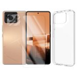 Protection intgrale verre tremp pour asus zenfone 11 ultra 5g + verre tremp camra arrire + coque ...