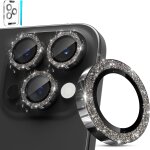 Protection objectif camra pour iphone 16 pro - iphone 16 pro max, verre tremp hd clair, glitter mtal ...