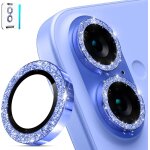 Protection objectif camra pour iphone 16 - iphone 16 plus, verre tremp hd clair, glitter mtal camra ...