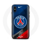 Psg logo metal chrome modele iphone xs max