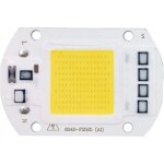 Puce cob led 50w rectangulaire, entr�e ac 220 v, lampe pilote ic intelligente int�gr�e, pour projecteur ...