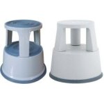 Q - connect kf04845 tabouret marchepied m�tallique 1 gris clair