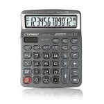 Qsj - calculatrice de bureau  12 chiffres, grand cran lcd  nergie solaire, calculatrice  gros boutons, ...