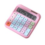 Qsj - calculatrice de bureau  12 chiffres, grand cran lcd, calculatrices  gros boutons, nergie solaire ...