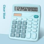Qsj - calculatrice de bureau, fonction standard avec grand cran lcd  12 chiffres, solaire et batterie, ...
