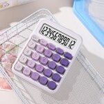Qsj - calculatrice avec double alimentation, 12 chiffres, calculatrice lectronique, maison, bureau, ...