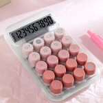 Qsj - calculatrice  gros boutons dgrads transparents, lectronique grand cran  10 chiffres, adapte ...