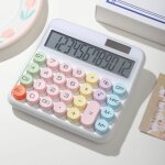 Qsj - calculatrice mcanique grand cran lcd  12 chiffres grand bouton rond 15 ecran inclinable calculatrice ...