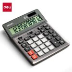 Qsj - deli 1654 calculatrice double puissance  grand cran  12 chiffres mise hors tension automatique ...