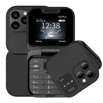 Rainbuvvy i16 pro 2g telephone a clapet 1, 77 pouces double sim camera de veille cadran rapide grande ...