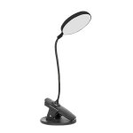 Rechargeable usb charge rglable led smart touch table lampe de bureau clip lampe de lecture, noir, plug ...