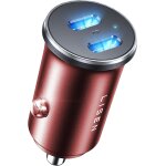 Rpartiteur allume - cigare usb c 90 w [double prise pd45w 12 v] mini chargeur de voiture tout en mtal ...