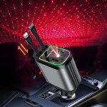 Rtractable chargeur voiture, 66 w chargeur de voiture 4 en 1 a charge, allume cigare usb c, accessoire ...