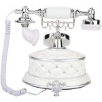 R�tro fsk / dtmf t�l�phone fixe en m�tal avec affichage du temps pour d�coration de table