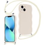 Rfgvc - coque avec cordon pour iphone 13 mini 5, 4 , wave frame silicone etui avec collier réglable corde ... Rfgvc - coque avec cordon pour iphone 13 mini 5, 4 , wave frame silicone etui avec collier réglable corde ...