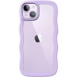 Rfgvc - coque mignon pour iphone 14 6, 1 pouces, etui housse vague cadre forme boucle antichoc pour ...