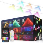 Rgb ic guirlande led extérieure permanente, ip65 etanche lumières avant - toit avec plusieurs modes, ... Rgb ic guirlande led extérieure permanente, ip65 etanche lumières avant - toit avec plusieurs modes, ...