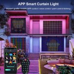 Rideau lumineux intelligent avec application bt, contrôle de point d'illusion, guirlande lumineuse en ... Rideau lumineux intelligent avec application bt, contrôle de point d'illusion, guirlande lumineuse en ...