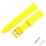 Rskal - bracelet de montre en silicone pour hommes et femmes, compatible avec swatch watch 17mm 19mm, ...