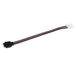 Ruban led rvb lumi�re 4 broches m�le a 10mm de largeur c�ble de connecteur