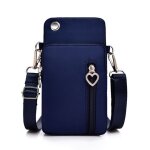 Sac bandouli�re epaule portefeuille porte monnaie t�l�phone, porte carte bleu marine