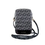 Sac � bandouli�re pour t�l�phone zipp� motif g cube avec logo en m�tal guess noir