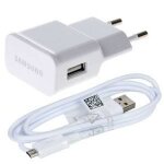 Samsung chargeur micro usb de recharge et de synchronisation compatible dans la couleur blanc t�l�phones ...