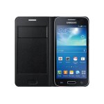 Samsung flip wallet ef - wg386b - etui � rabat pour t�l�phone portable - noir - pour galaxy core lte