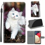 Samsung galaxy a02s coque, saturcase beau pu cuir magn�tique flip portefeuille support porte - carte ...