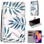 Samsung galaxy a10 coque, saturcase beau pu cuir magntique flip portefeuille support porte - carte dragonne ...