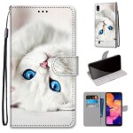 Samsung galaxy a10 coque, saturcase beau pu cuir magn�tique flip portefeuille support porte - carte dragonne ...