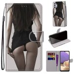 Samsung galaxy a32 5g coque, saturcase beau pu cuir magntique flip portefeuille support porte - carte ...