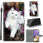 Samsung galaxy a32 5g coque, saturcase beau pu cuir magn�tique flip portefeuille support porte - carte ...