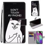 Samsung galaxy a40 coque, saturcase beau pu cuir magn�tique flip portefeuille support porte - carte dragonne ...